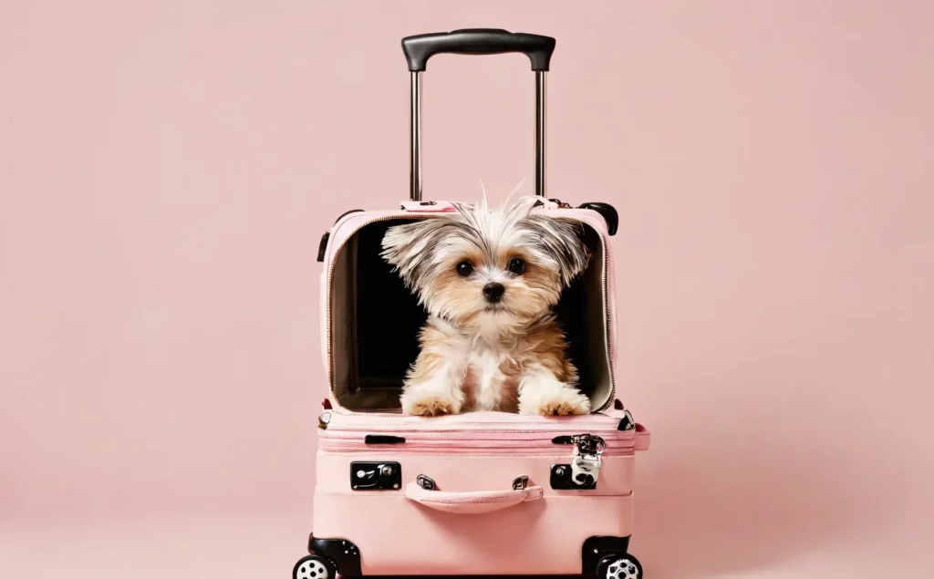 Traveling with a morkie dog